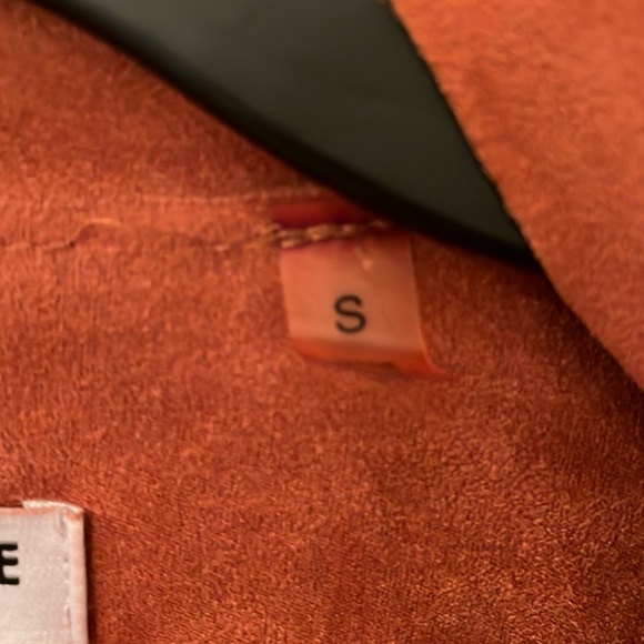 Bagatelle jacket woman’s small rust color faux suede open draped front pockets - Picture 10 of 13